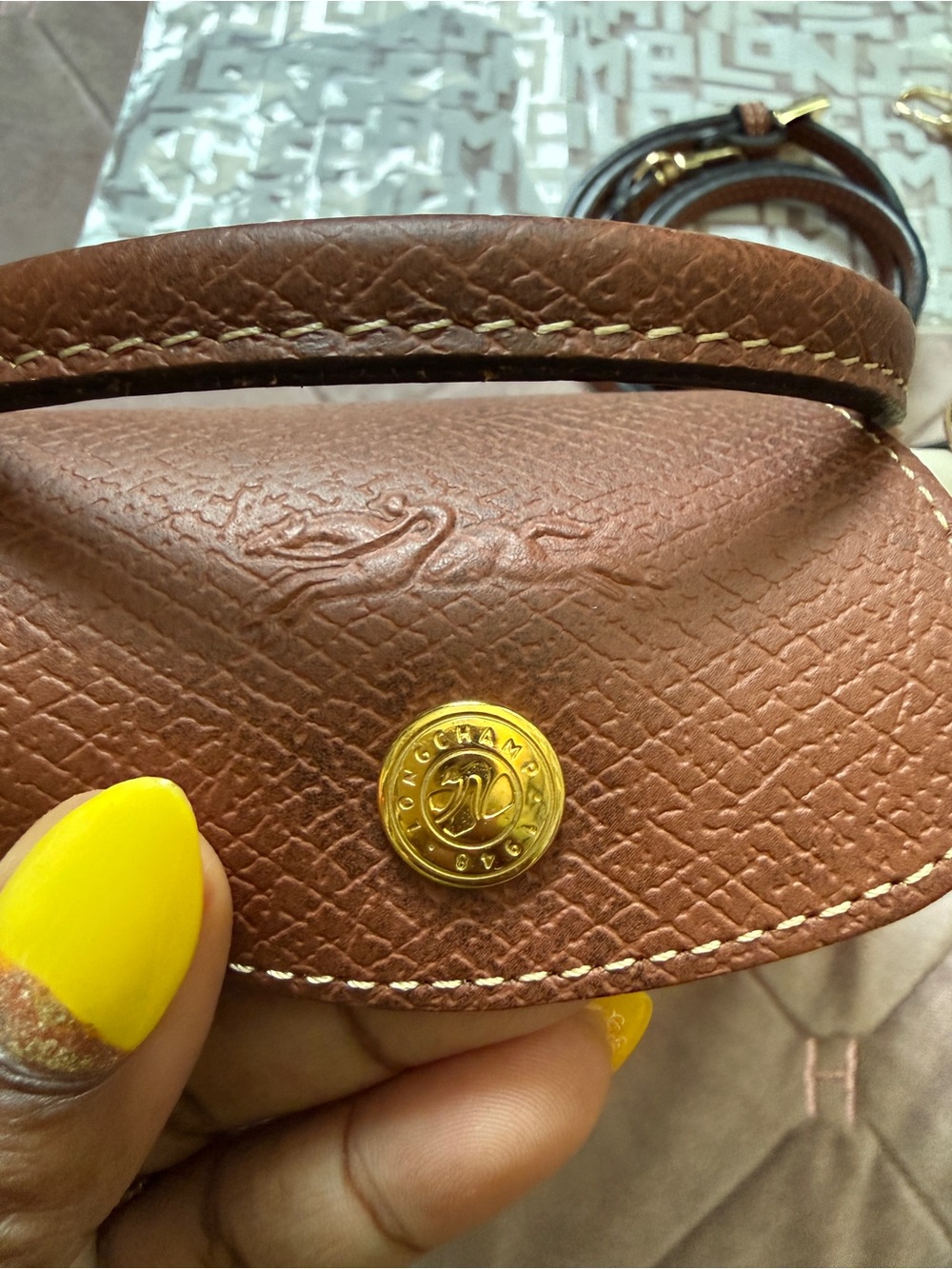 LE PLIAGE ORIGINAL POUCH WITH HANDLE (converted to crossbody) - Picture 3 of 15